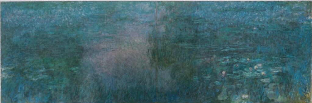 final painting: Claude Monet, Water Lily Pond, 1920-1926, Chichu Art Museum, Naoshima, Japan.
