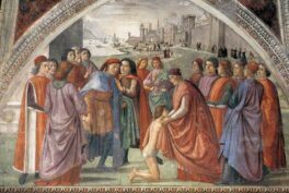 Fresco in the Sassetti Chapel, Florence.