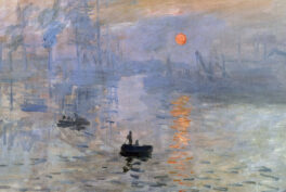 Claude Monet, Impression Sunrise, 1872, Musée Marmottan Monet, Paris, France. Detail.