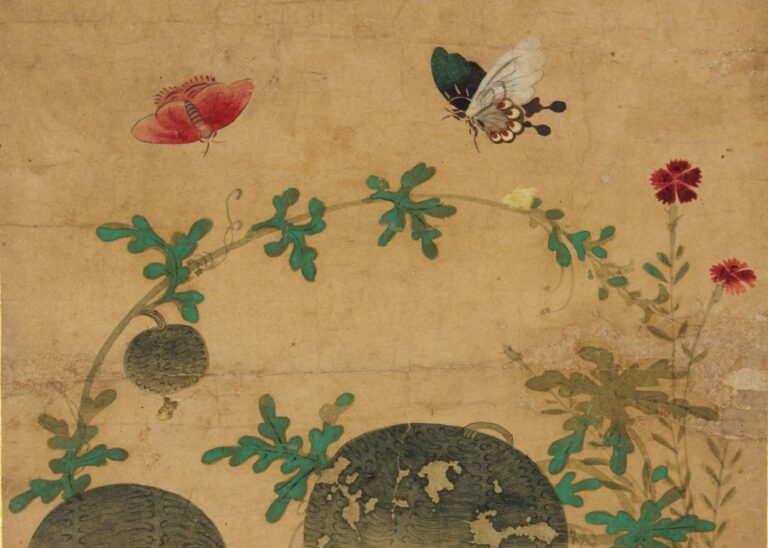 Korean Artworks: Saimdang Shin, Grass and Insects, 16th century, National Museum of Korea, Seoul, South Korea. Detail.
