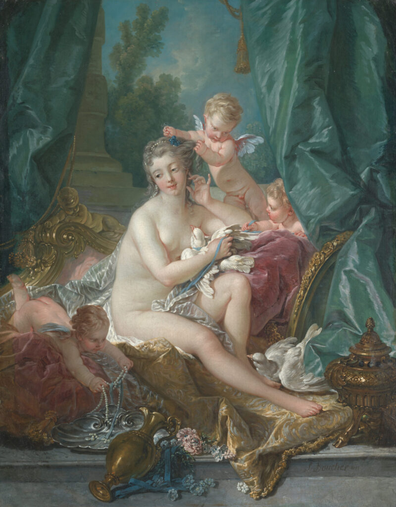 Rococo artists: Rococo Artists: François Boucher, The Toilette of Venus, 1751, Metropolitan Museum of Art, New York City, NY, USA.
