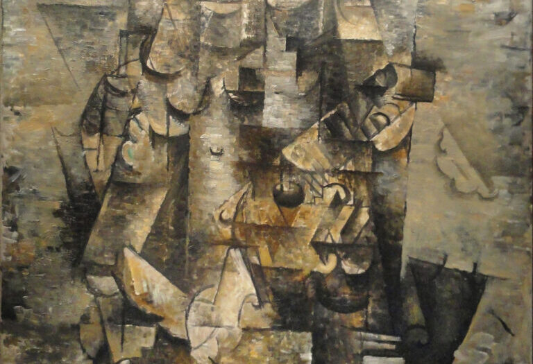 Georges Braque: Georges Braque, Man with a Guitar, 1911-1912, Museum of Modern Art, New York City, NY, USA. Detail.
