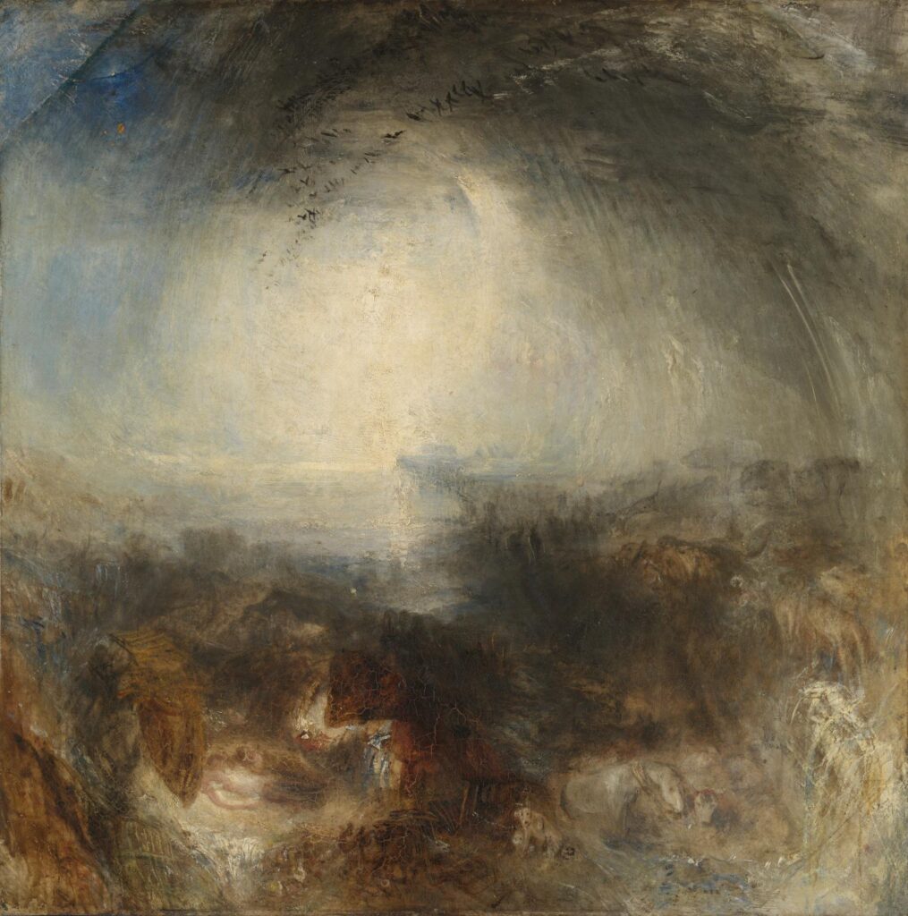 art crimes: J.M.W. Turner, Shade and Darkness – the Evening of the Deluge, 1843, Tate, London, UK.
