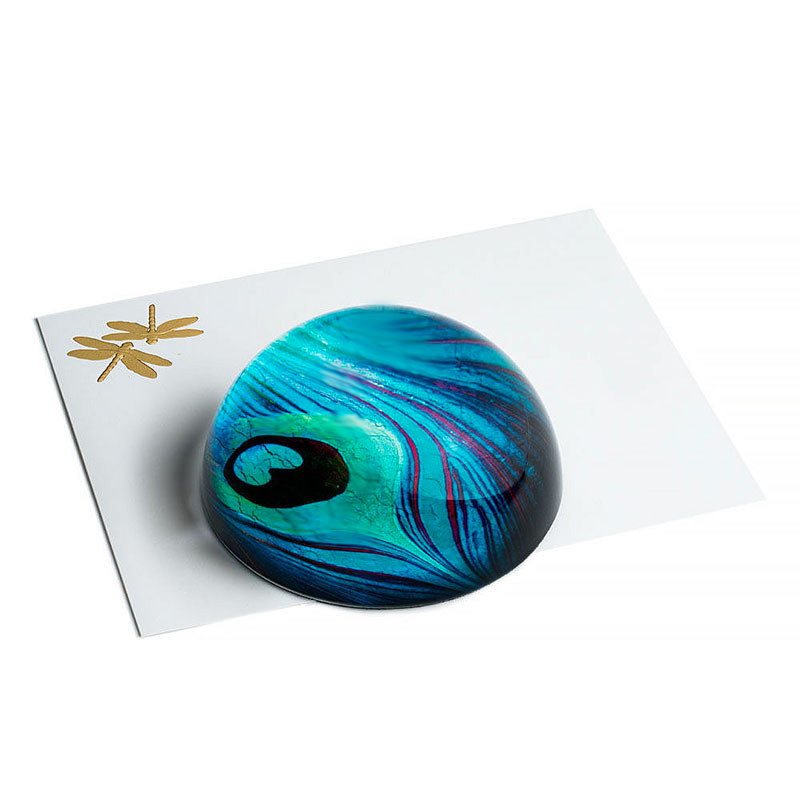 museum gifts: Louis C. Tiffany Peacock Feather Paperweight, The Metropolitan Museum of Art
