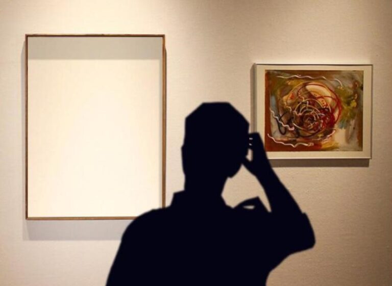 art crimes: The empty frame where the de Kooning painting, stolen in November of 1985, should hang. The University of Arizona News.

