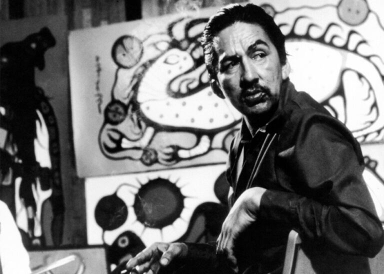 Norval Morrisseau: Still image of Norval Morrisseau from The Paradox of Norval Morrisseau, directed by Duke Redbird, 1974.
