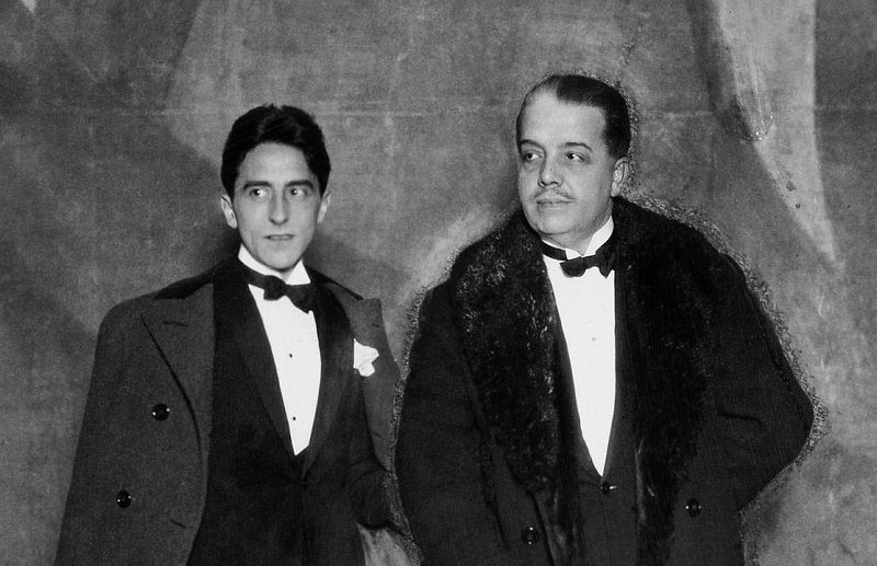 jean cocteau: Photograph of Jean Cocteau and Sergei Diaghilev. Operaplus.

