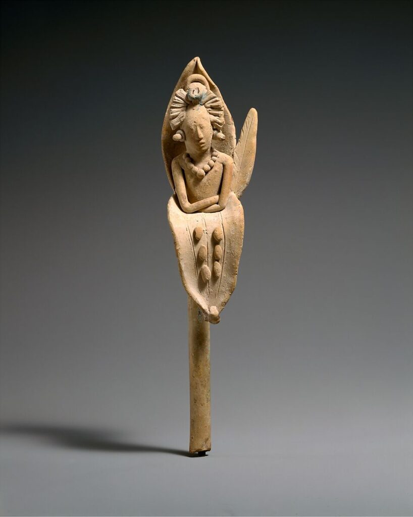 queer mythological characters: Queer Mythological Characters: Maize God Emerging from a Flower, 7th-9th Century, Mesoamerica, The Metropolitan Museum of Art, New York City, NY, USA.
