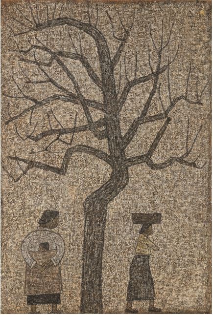 Korean Artworks: 10 Korean Artworks You Should Know: Park Su-geun, Tree and Two Women, 1962, National Museum of Modern and Contemporary Art, Seoul, South Korea.
