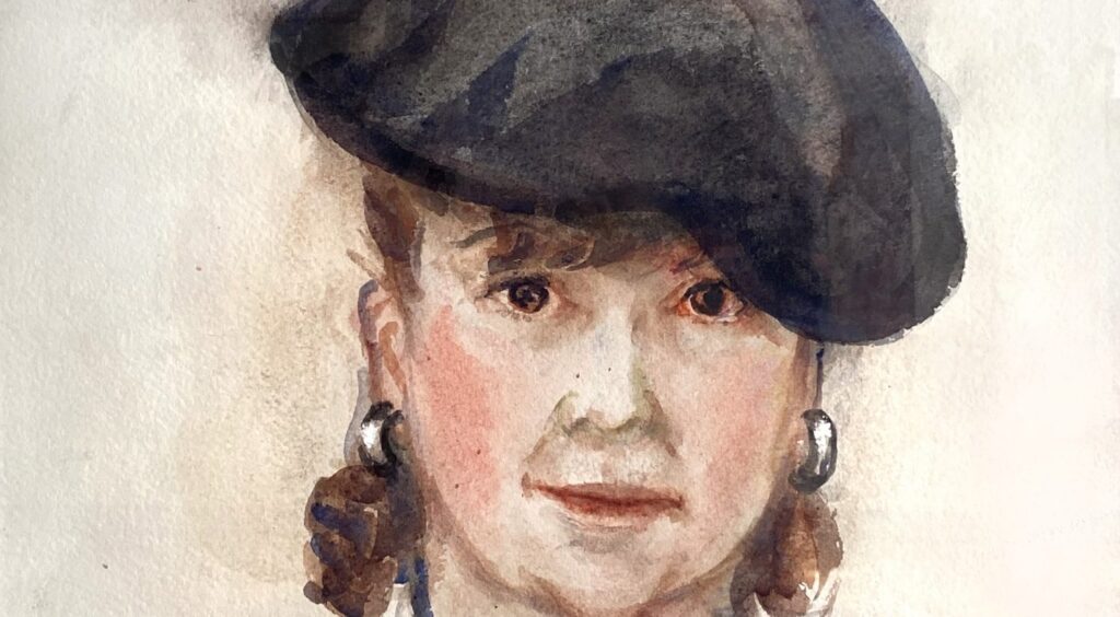 Josephine Hopper: Josephine Nivison Hopper, Self-Portrait, Edward Hopper House Museum & Study Center, The Sanborn Josephine Nivison Hopper Collection, Nyack, NY, USA. Detail.
