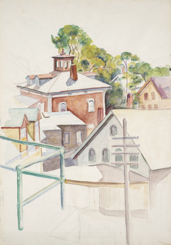 Josephine Hopper: Josephine Nivison Hopper, Gloucester Roofs, Edward Hopper House and Study Centre, Nyack, NY, USA.
