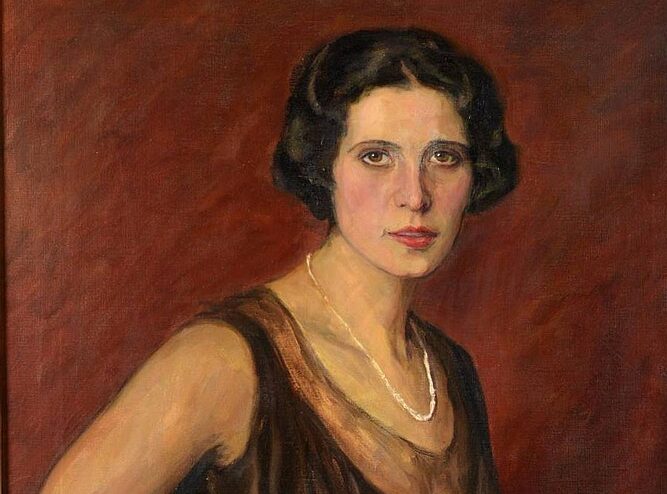 Malva Schalek: Malva Schalek, Potrait of a Woman, 1929, private collection. Invaluable. Detail.
