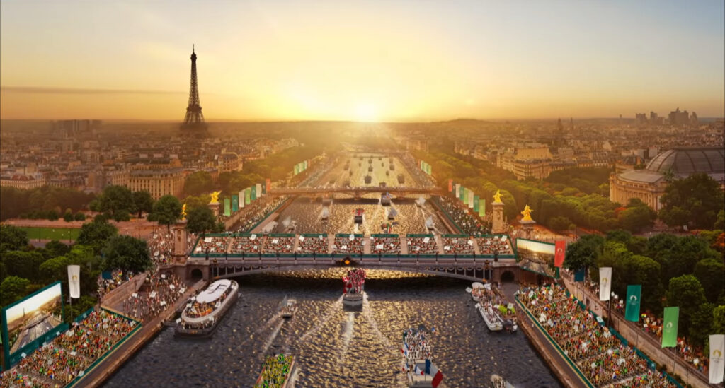 Paris 2024: The Olympic Seine, Paris 2024. Screenshot via Paris2024.org.
