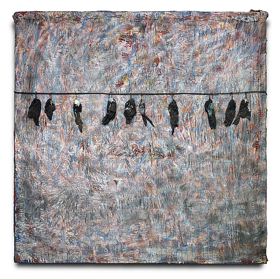 black folk artists: Thornton Dial, The End of November: The Birds That Didn’t Learn How to Fly, 2007, quilt, wire, fabric, and enamel on wood. Souls Grown Deep Foundation.
