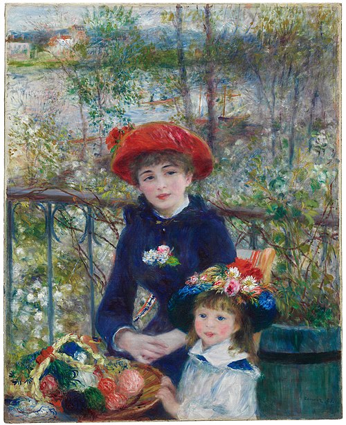 Pierre-Auguste Renoir: Pierre-Auguste Renoir, Two Sisters (On the Terrace), 1881, Art Institute of Chicago, Chicago, IL, USA.
