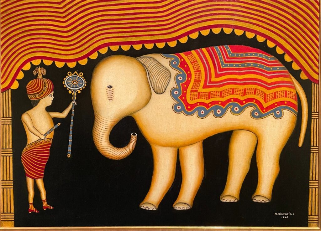 morris hirshfield: Morris Hirshfield, Boy with a Baby Elephant, private collection.

