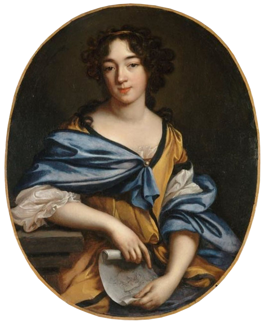 women in art academies: Élisabeth-Sophie Chéron, Self-Portrait, 1672, Musée de Louvre, Paris, France.
