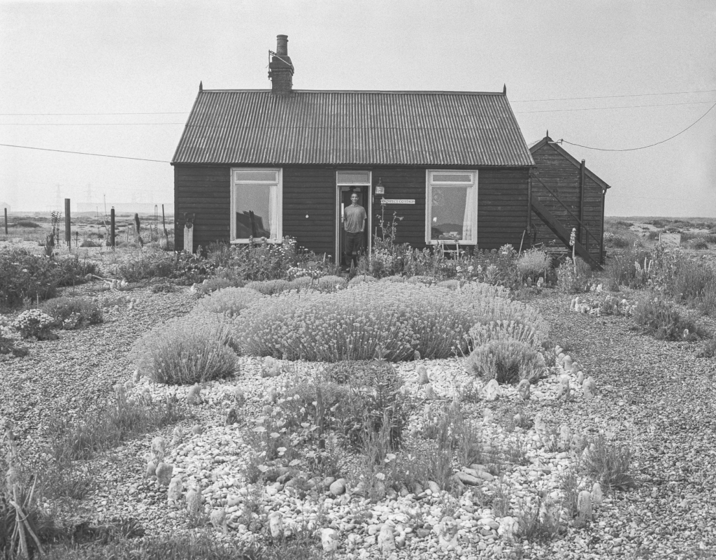 Nothing Ever Just Disappears: Front view of Prospect Cottage, Dungeness, 199?, by Howard Sooley. Courtesy of the publisher.
