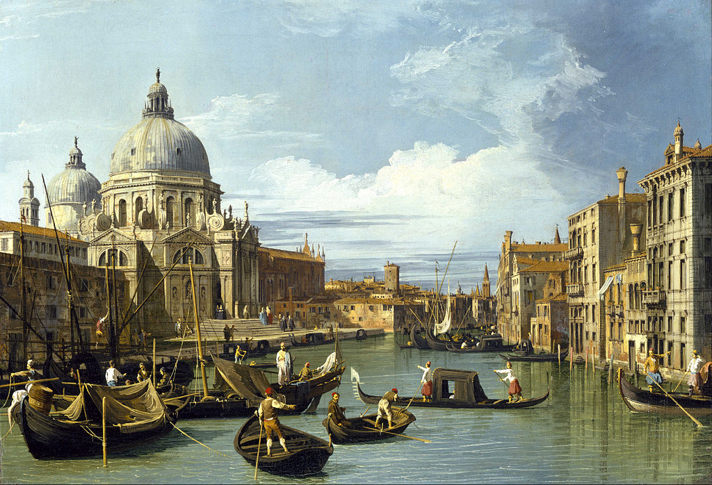 artsy travel destinations 2024: Giovanni Antonio Canal (Canaletto), The Entrance to the Grand Canal, Venice, c. 1730, Museum of Fine Arts, Houston, TX, USA.
