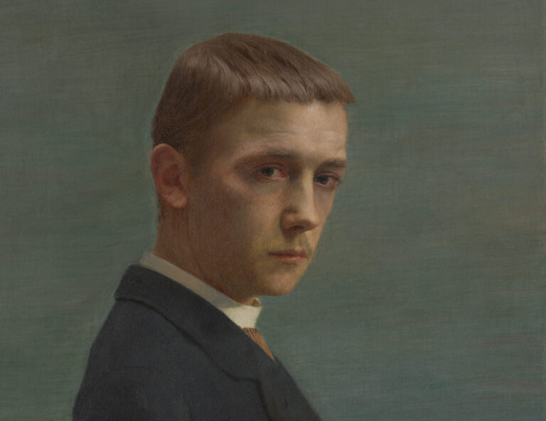 Félix Vallotton: Félix Vallotton, Self-Portrait at 20, 1885, Cantonal Museum of Fine Arts, Lausanne, Switzerland. Detail.
