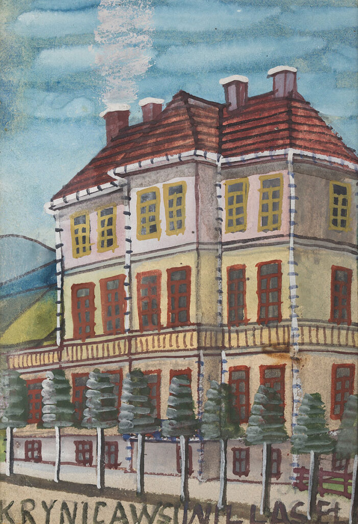 Nikifor painter: Nikifor, Willa “Wiesława” w Krynicy (Villa “Wiesława” in Krynica), Polswissart.
