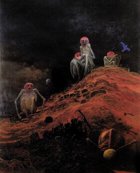 Beksiński paintings: Zdzisław Beksiński, Untitled, 1973, The Historical Museum in Sanok, Sanok, Poland.
