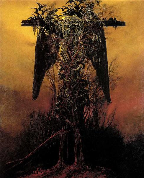 Beksiński paintings: Zdzisław Beksiński, Untitled, 1976, The Historical Museum in Sanok, Sanok, Poland.
