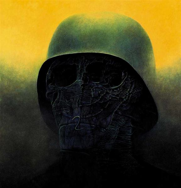 Beksiński paintings: Zdzisław Beksiński, Untitled, 1985, The Historical Museum in Sanok, Sanok, Poland.
