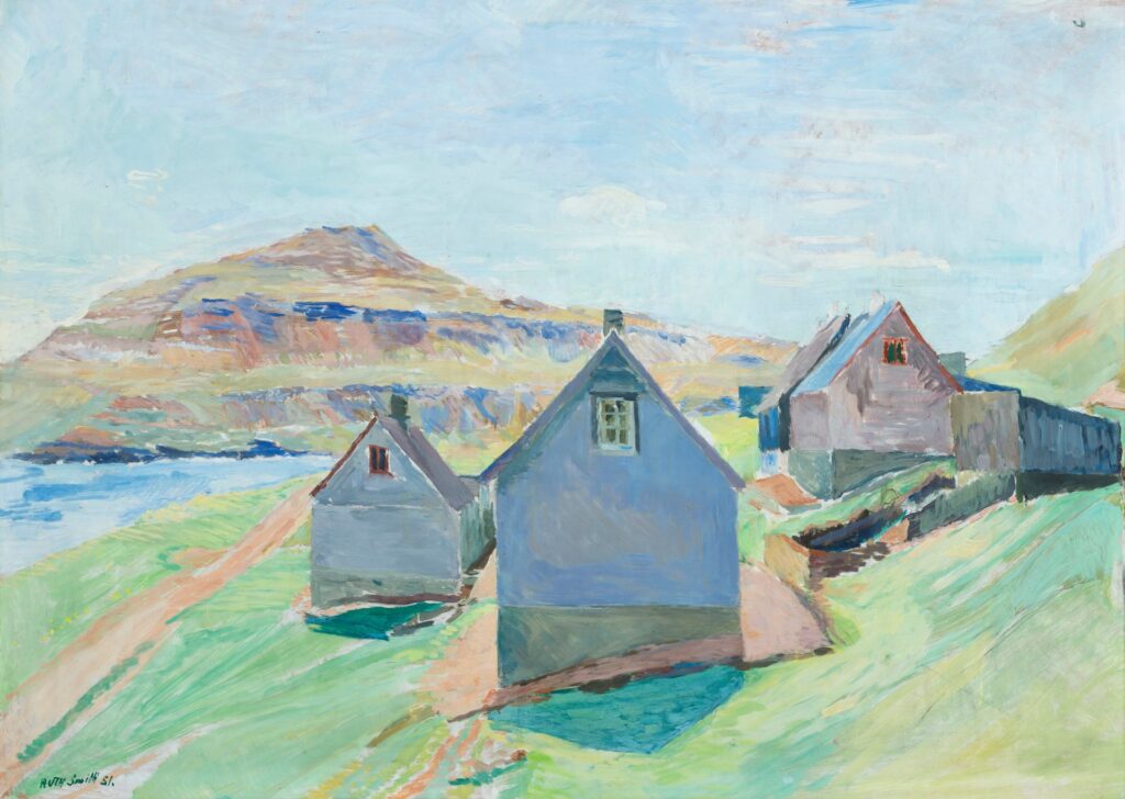 Ruth Smith: Ruth Smith, Við Neytalið, 1951, Listasavn Føroya, Tórshavn, Faroe Islands.
