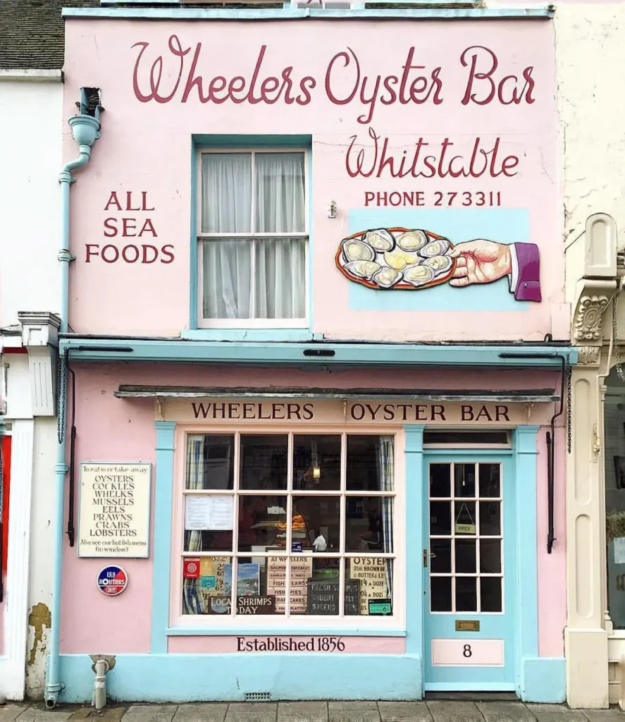 Accidentally Wes Anderson: Wheeler’s Oyster Bar. Whitstable, United Kingdom. C.1856. Photo by Bella Foxwell. Accidentally Wes Anderson.
