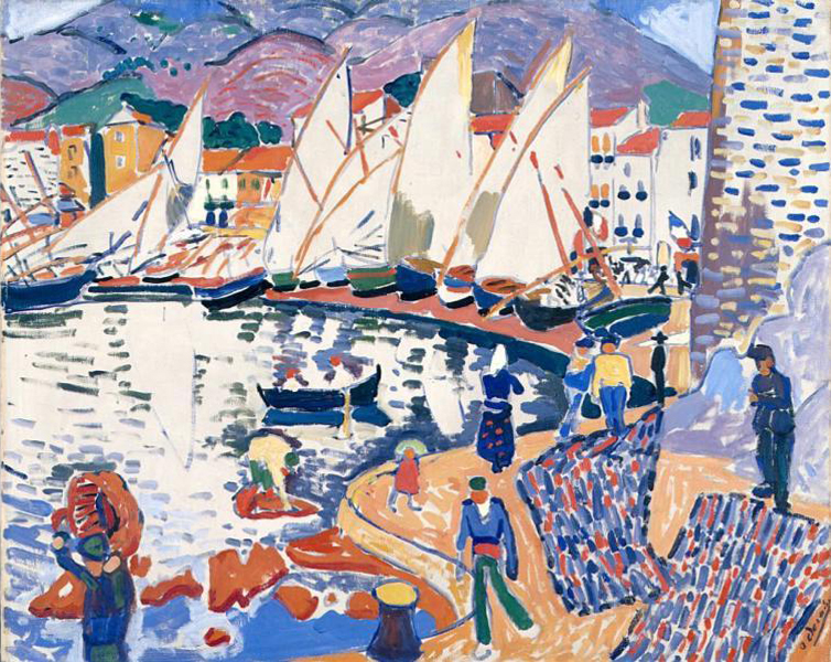 Fauvism: André Derain, The Drying Sails, 1905, Pushkin Museum of Fine Arts, Moscow, Russia.
