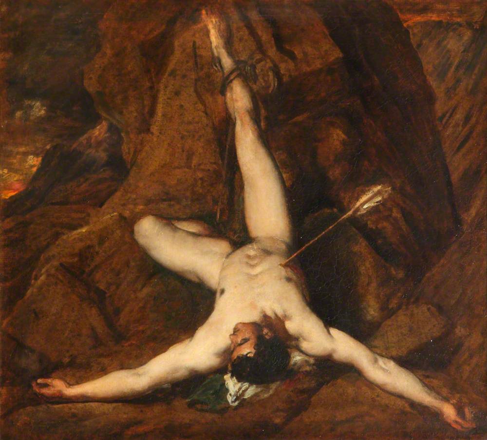 Mythological heroes: William Etty, Prometheus, late 1820s, Lady Lever Art Gallery, Wirral, UK. Art UK.
