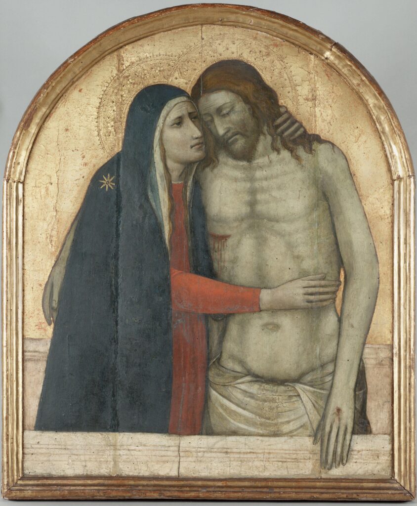 all the beauty in the world: Niccolò di Pietro Gerini, Christ in the Tomb and the Virgin, 1377, Philadelphia Museum of Art, Philadelphia, PA, USA.
