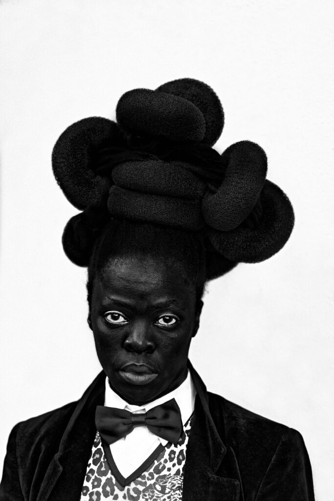 about face: Zanele Muholi, Phaphama, at Cassilhaus, North Carolina, 2016, Archival Pigment Print, 43 3/8 x 30 in. Image courtesy of the artist, Yancey Richardson, New York, and Stevenson Cape Town / Johannesburg.
