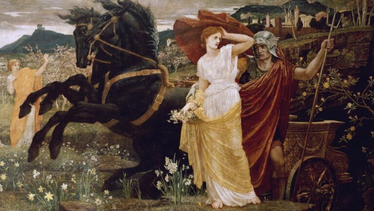 Mythological heroes: Walter Crane, The Fate of Persephone, 1877, private collection. Detail.
