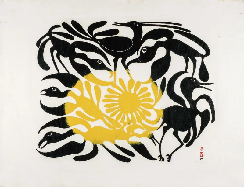Kenojuak Ashevak: Kenojuak Ashevak, The Arrival Of The Sun, 1962, Feheley Fine Arts, Toronto, Canada. Artsy.
