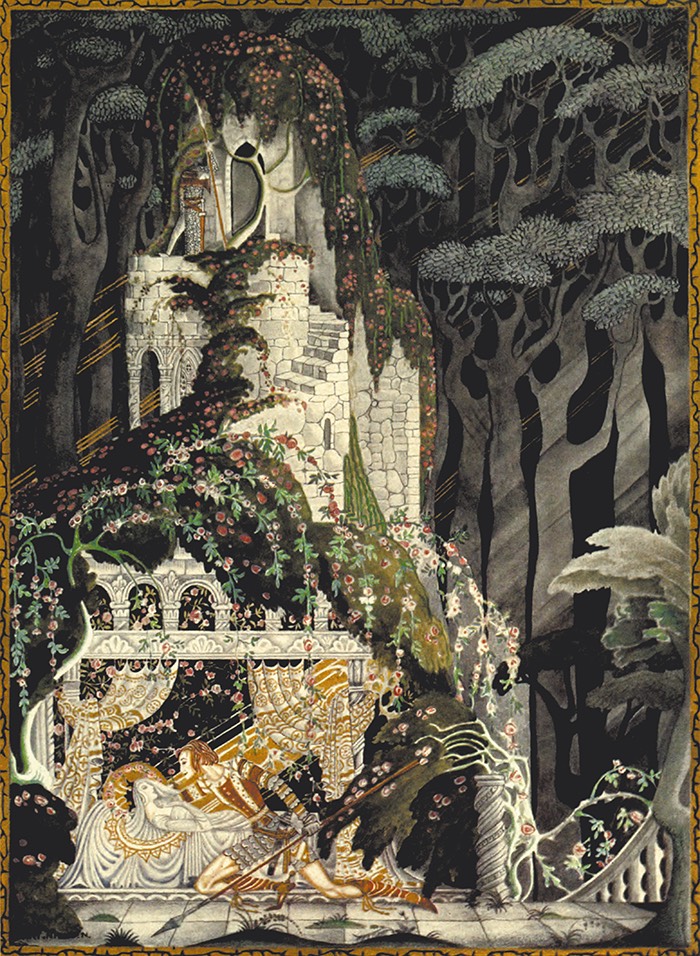 Kay Nielsen: Kay Nielsen, Rosebud from Hansel and Gretel, and Other Stories by the Brothers Grimm, 1925. WikiArt.
