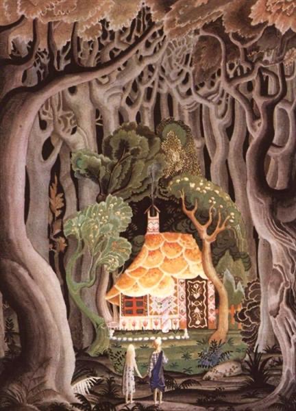 Kay Nielsen: Kay Nielsen, Hansel and Gretel from Hansel and Gretel, and Other Stories by the Brothers Grimm, 1925. The Pook Press.
