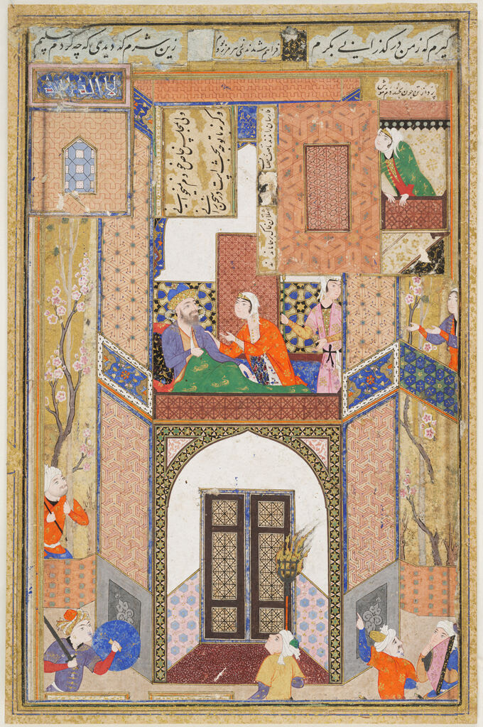 Kay Nielsen: Nightmare of Zahhak from a manuscript of Ferdowsi, Shahnama (Book of Kings), 16th century, Harvard Art Museums, Cambridge, MA, USA.
