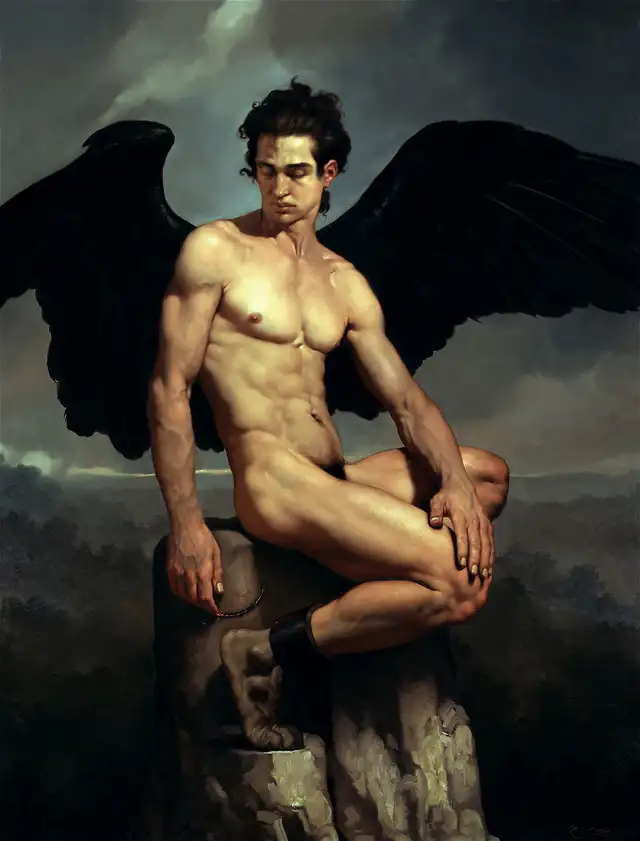 paintings of satan: Paintings of Satan: Roberto Ferri, Lucifero, 2013. Artist’s website.
