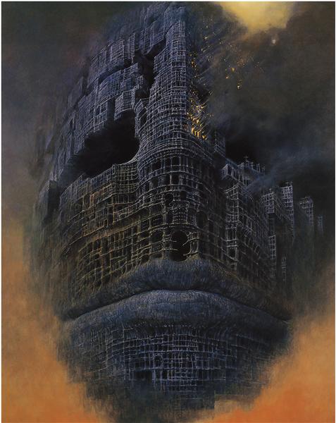 Beksiński paintings: Zdzisław Beksiński, Untitled, 1980, The Historical Museum in Sanok, Sanok, Poland.
