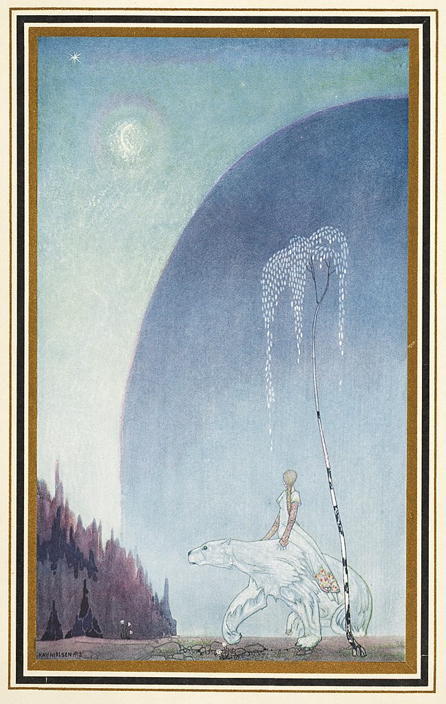 Kay Nielsen: Kay Nielsen, Hold Tight to My Shaggy Coat from East of the Sun, West of the Moon, 1914, The National Library of New Zealand, Wellington, New Zealand.
