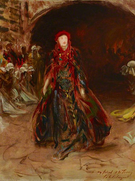 ellen terry as lady macbeth: John Singer Sargent, A Sketch of Dame Ellen Terry as Lady Macbeth, c. 1889, National Trust, Smallhythe Place, UK.

