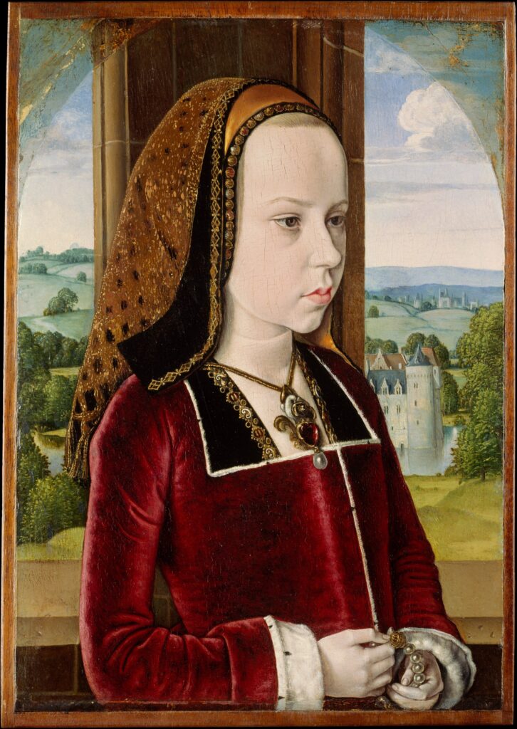 margaret of austria: Jean Hey, Portrait of Margaret of Austria, c. 1490, Metropolitan Museum of Art, New York City, NY, USA.
