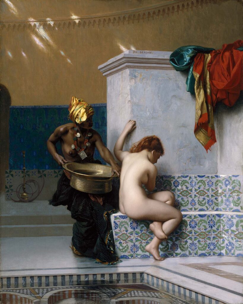 racism in art: Racism in Western Art: Jean-Léon Gérôme, Moorish Bath, 1870, Museum of Fine Arts, Boston, MA, USA.
