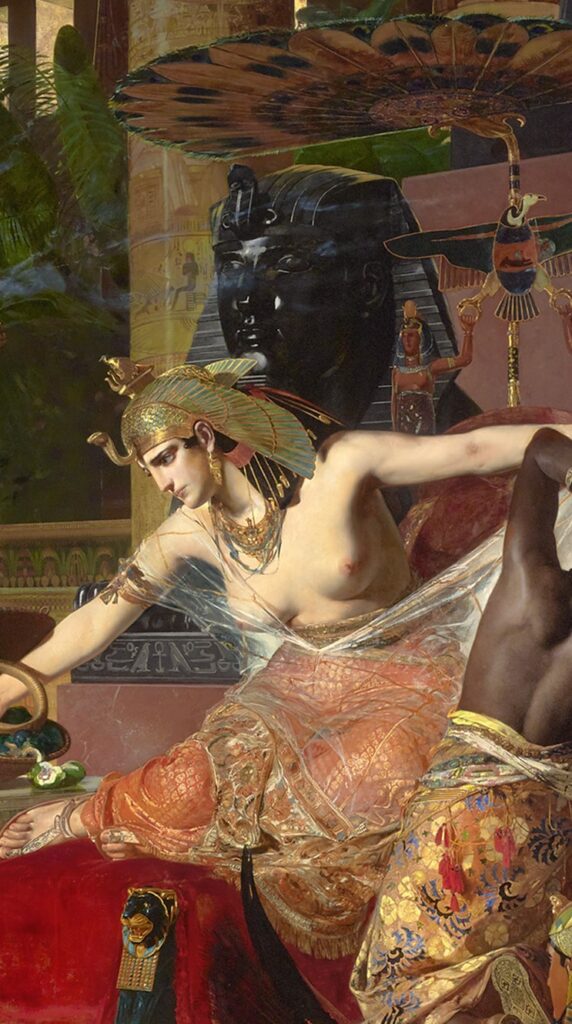 racism in art: Julius Kronberg, The Death of Cleopatra, 1883, Minneapolis Institute of Art, Minneapolis, MN, USA. Detail.
