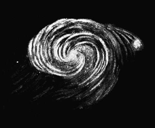 The Starry Night Van Gogh: Sketch of M51 by William Parson in 1845. Wikipedia.
