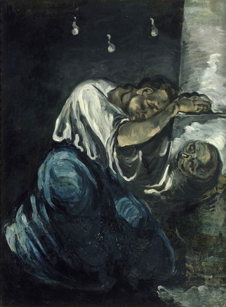 saddest paintings: Paul Cézanne, La Douleur (Sorrow), 1868-1869, Musée d’Orsay, Paris, France.
