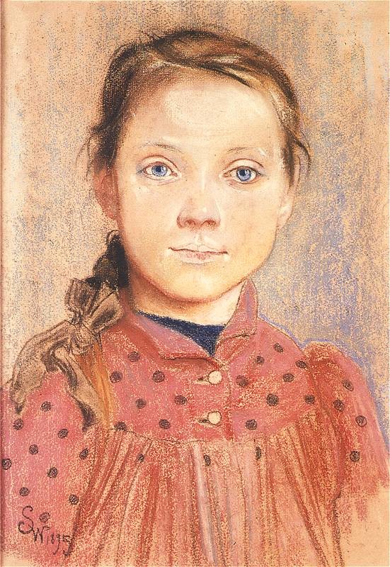 Stanisław Wyspiański: Stanisław Wyspiański, Portrait of a Girl, 1895, National Museum in Warsaw, Warsaw, Poland.
