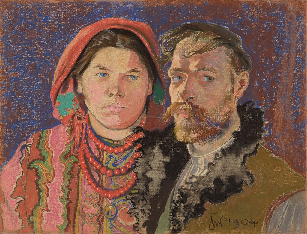 Stanisław Wyspiański: Stanisław Wyspiański, Self-Portrait with Wife, 1904, National Museum in Kraków, Kraków, Poland.
